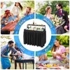 SHAREWIN Double-Layer Ice Cooler Folding Table, Party Chilling Table with
