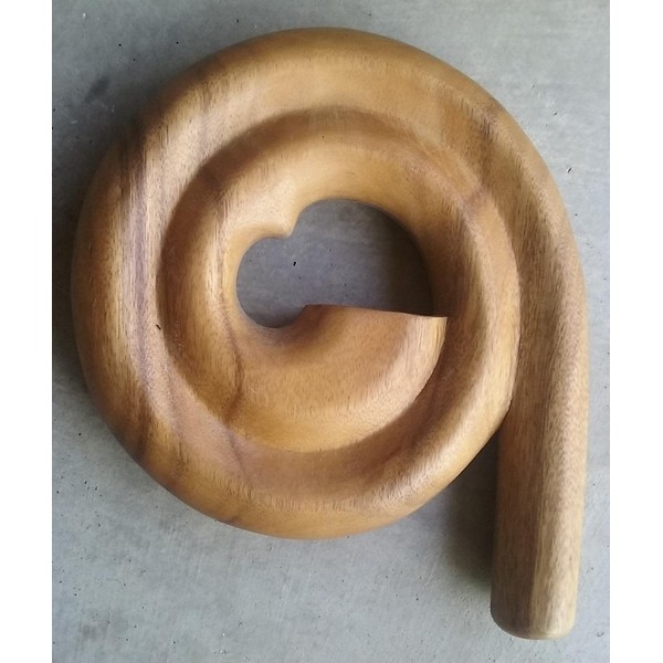 Unique! Travel Snail Spiral Didgeridoo Hand-carved Wooden, FREE BAG