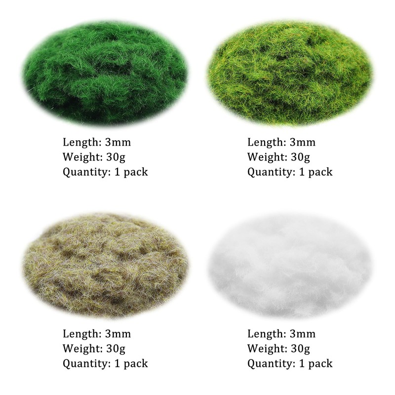 CONNECTION 4 Bags Mini Scattered Grass for Model Making Static