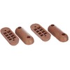 Merriway BH05103 (4 Pcs) Toilet WC Seat Buffers, Brown 60