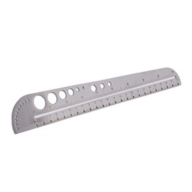Baxnore Heavy Duty Stainless Steel Ruler, Multifunctional Metal Craft Ruler with Scale for Sewing, Leather, and Office Use