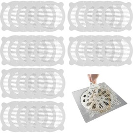 Pack of 30 Hair Catcher Shower, Drain Strainer Shower, Hair Catcher Sticker, Drain Hair Catcher Disposable, Kitchen Sink Drain Filter Rectangular Sink Strainer, Shower Drain Hair Catcher Stickers