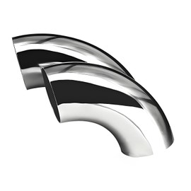 Urcollections 2" 90 Degree SS304 Mandrel Bend Elbow (2 Pack) - Stainless Steel Exhaust Pipe Fitting for Cars, Marine, Industrial Piping