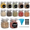 eispap 12Pcs 3.4oz Small Airtight Glass Spice Jars with Lids