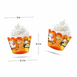 The Gaarfield Cupcake Wrappers – Dress up Your Cupcakes with The Gaarfield Signature Style! Fun, Colorful Wrappers Perfect for Themed Parties and cat-Loving Fans.