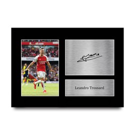 HWC Trading A4 Leandro Trossard Arsenal Gifts Printed Signed Autograph Picture for Football Fans and Supporters - A4