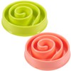 Interactive Dog Bowl, Spiral Slow Feeder Pet Dish (Pink and