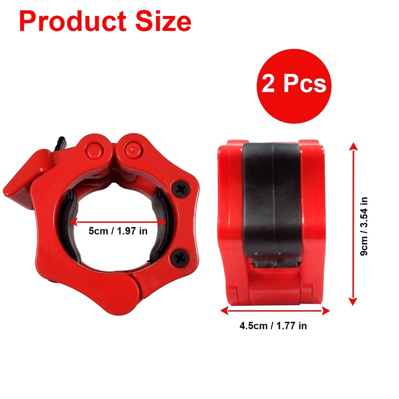 Dumbbell Clasps, 1 Pair of 5 cm Barbell Bars, Quick