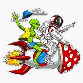 Space Psychonauts Trip Sticker Bumper Sticker Vinyl Decal 5"
