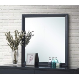 TREATLIFE HOME Stylish Modern Design Black Mirror with Low Distortion Glass for Clear Reflection