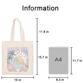 Kimoli Canvas Tote Bag Aesthetic Cute Beach Bag Reusable Grocery Shopping Bags Totes for Women Inspirational DM12C