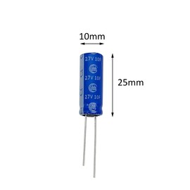 PENGLIN 5pcs Superfarad Capacitors 2.7V 10F 10x25mm Electric Double Layer Capacitor High Capacity Capacitor