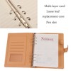 Leather Journal Refillable Notebook,6 Ring Diary Binder Portfolio Notebook Office