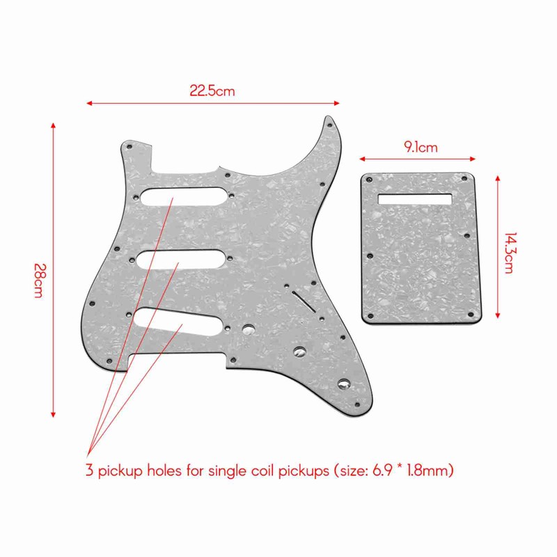 Electric Guitar Pickguard Set with Back Plate Screws Pick Guard