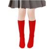 UTTPLL Girls-Slouch-Socks-Toddler-Cotton Athletic Stockings Uniform Knee High Tube Socks Little