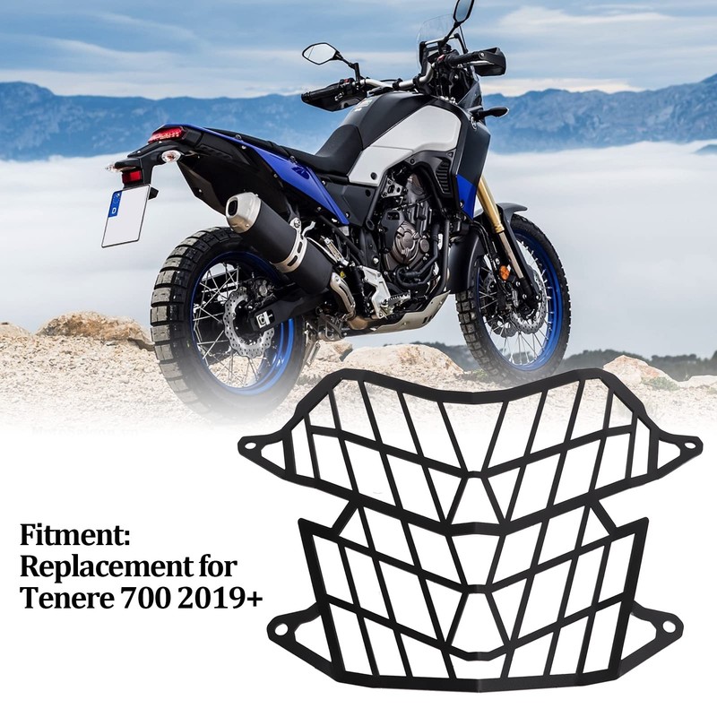 Fydun Motorcycle Headlight Grille Cover Headlight Protector Carbon Steel Grille