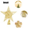 DIYASY Christmas Tree Topper,10inches Metal Glittered Star Xmas Tree Decoration