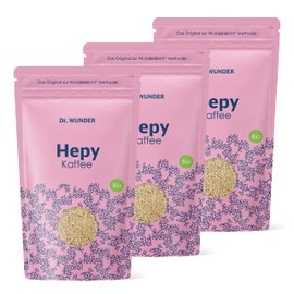 Dr. Wunder® Hepy-Einlaufkaffee 3er-Pack | 3 x 250g: Grüner/Goldener Spezial-Kaffee | besonders hoher Gehalt an Koffein und Palmitinsäure | ideal für Kaffee-Einläufe