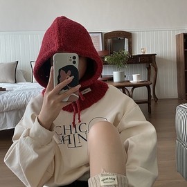 Korean New Autumn/Winter Wide-Fit Knitted Balaclava Hat - Loose & Warm Collar Design One Size/Dark Gray 3ea