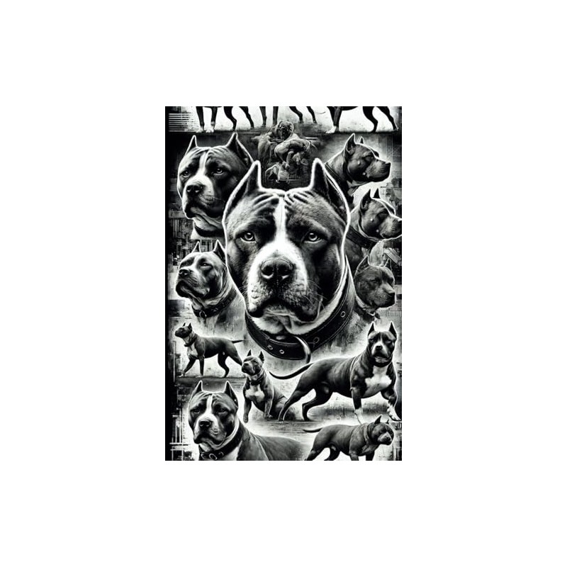 Pitbull Theme Journal: 120 Pages of Blank Lined Paper for