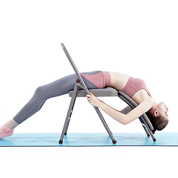 CIGOCIVI Yoga Auxiliary Chair with Detachable Lumbar Back Support Relieve