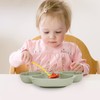 3pcs Toddler Divided Plate Set Silicone Baby Suction Plate Anti