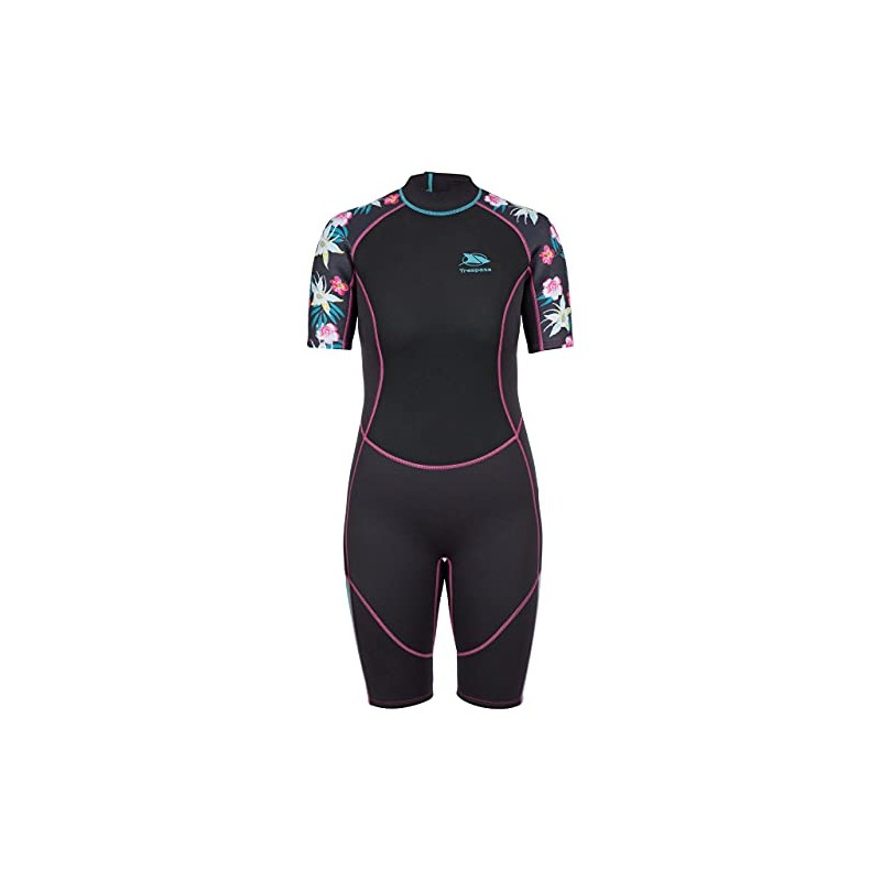 Trespass Womens Wetsuit Short 3mm Back Zipper Sonar