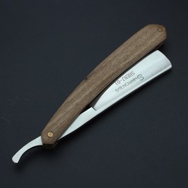 Herren Rasierpinsel Rasiermesser mit Box Manuelle Classic Wood Griff Barber Rasierer (braun)