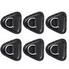 TOBWOLF 6 Pack 3.54" / 9cm Stainless Steel D-Ring Patch