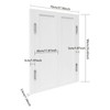 BEACCOSS Solid Wood Interior Swing Door with Metal Hinges -