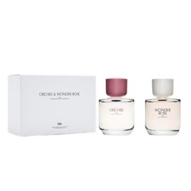 Zara Orchid & Wonder Rose Women's Eau de Toilette Set 2X90 ML (3.04 FL OZ) Bottles Floral & Fruity Fragrance Duo with Rose Peach Musk Jasmine Sambac Coconut & Vanilla Notes