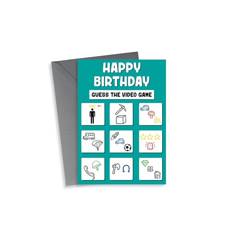 Fun Birthday Card - Guess The Video Game - Gamer