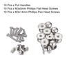 sourcing map 12mm Head Dia. Round Knobs Pull Handle, 10pcs