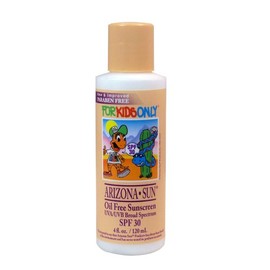 Arizona Sun - Sunscreen SPF 30 For Kids – 4 oz – Total Sun Protection Lotion - Oil Free - Face and Body – Just for Kids