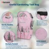 Pink Garden Tool Sets 12 Pieces, iHansee Aluminum Gardening Hand