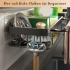 Hanging Sink Organiser, Sink Organiser with Drain Pan, Kitchen Sponge
