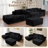 Boneless Ottoman for Couch,Oversize Poufs Footrest for Dorm