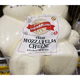 Supremo Italiano Fresh Mozzarella Cheese 6/1lb Balls Net 6lbs