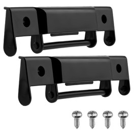 2pcs Cooler Snap-On Hinges Latches Replacement, Black Plastic Cooler Latch with 4 Silver Stainless Steel Screws Replacement Parts Accessories Kit for Igloo Trailmate