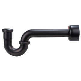 P-Trap, 1 1/2" Brass Tubular, Oil Rubbed Bronze Matte Black Finish - By PlumbUSA