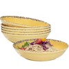 ZAROCRUS Farmhouse Melamine Pasta Bowls Set, 42 OZ Large Salad
