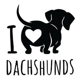 Dachshund Magnet- I Love My Dachshund- Cute Wiener Dog4.5 Inch Refrigerator Magnets – Funny Magnets for Fridge Dishwasher , Whiteboard, Toolbox or Car and Truck |PM763|, Black White