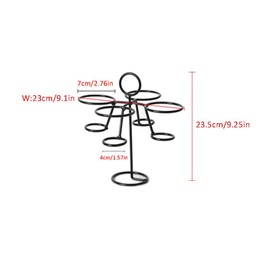 Ice Cream Cone Holder, Ice Cream Cupcake Cone Holder, Cone Cupcake Display Stand Holder Iron for Ice Cream Cone Cupcakes Transporting, Displaying, Decorating (4 Capacity)