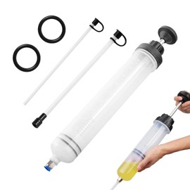 AUTUUCKEE Oil Extractor, Oil Suction Pump, Manual Extraction and Filling Pump, Fluid Extractor Multi-Purpose Oil Extractor with 500CC, Automotive Oil Extractor(Clear+Black)