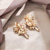 EVER FAITH Wing Crystal Clip-On Earrings Fashion Statement Earrings Art