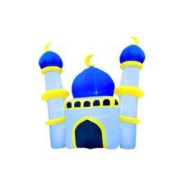 6FT Ramadan Inflatable - Blue and Yellow Mosque