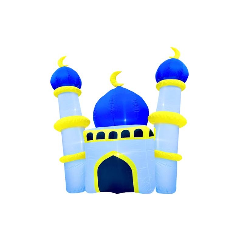 6FT Ramadan Inflatable - Blue and Yellow Mosque