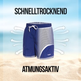 Zagano 5113 Men's Swimming Trunks with Sun Protection, Stylish Nylon Shorts, for Swimming / Leisure / Water Sports / Beach, Modern Swimming Shorts in Bright Colours, Sizes S - 6XL - xxl