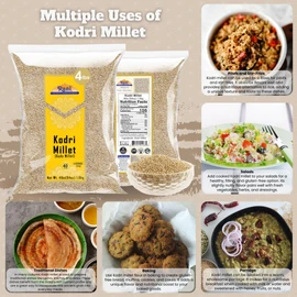 Rani Kodri (Polished Kodo Millet Seeds) Ancient Grains, 64oz (4lbs) 1.81kg ~ All Natural | Gluten Friendly | NON-GMO | Kosher | Vegan | Indian Origin (Varagu/Kodra/Harka)