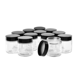 4OZ Glass Jars with Lids, Hoa Kinh Small Glass Jars, 12 Pack Empty Round Canning Storage Jars Containers for Storing Lotions, Powders, and Ointments